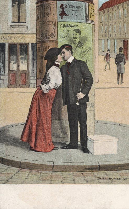 Kissing couple (colour photo) 作者 德国摄影师