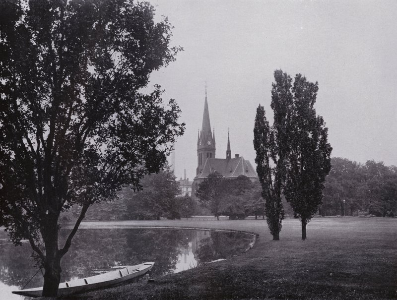 Leipzig: Johannapark Mit Lutherkirche (b/w photo) 作者 德国摄影师