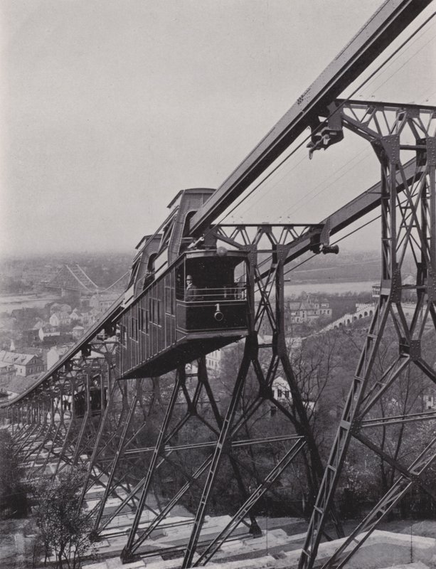 Loschwitz, Schwebebahn (b/w photo) 作者 德国摄影师