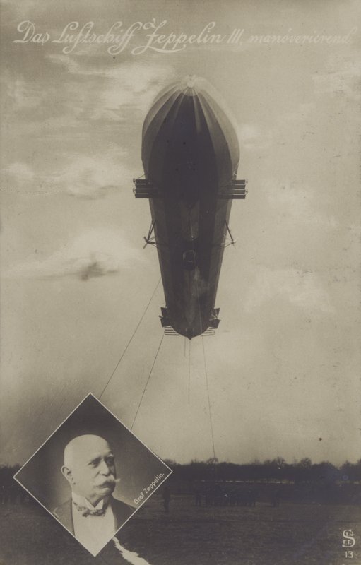 Zeppelin LZ III (b/w photo) 作者 德国摄影师