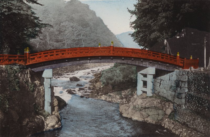 日本，约 1912 年：东京以北 90 英里的日光圣桥（照片） 作者 摄影师 日本人