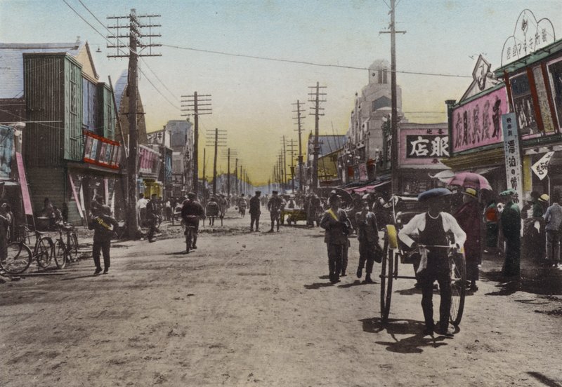 日本，约1912年。横滨剧院街(照片) 作者 摄影师 日本人