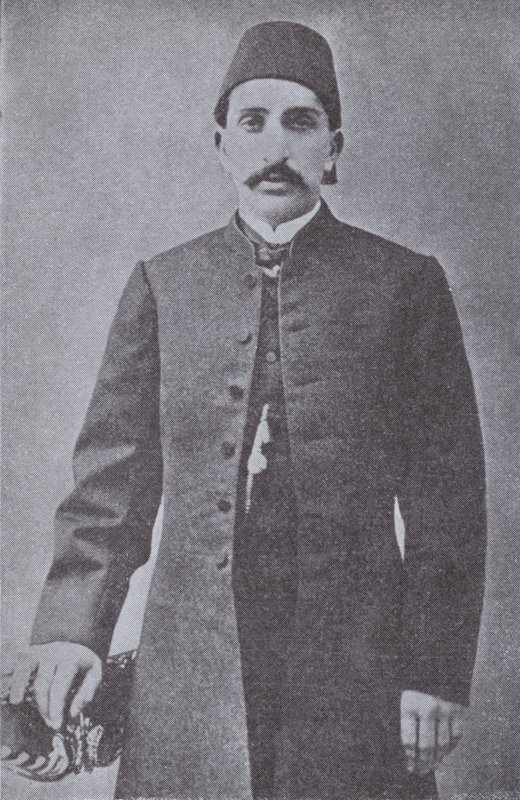 1909 年被青年土耳其人推翻的奥斯曼帝国苏丹阿卜杜勒·哈米德二世（黑白照片） 作者 摄影师土耳其语