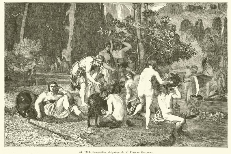 和平（雕刻） 作者 皮埃尔（后）普维斯·德·沙瓦讷（Puvis de Chavannes）