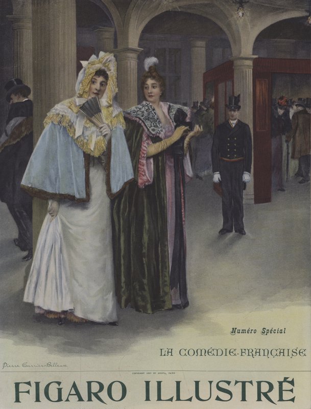 Comedie-Francaise的订阅日（Comedie-Francaise的订阅日）。封面的光辉费加罗，1897年6月 作者 皮埃尔·卡里尔·贝勒斯（Pierre Carrier Belleuse）