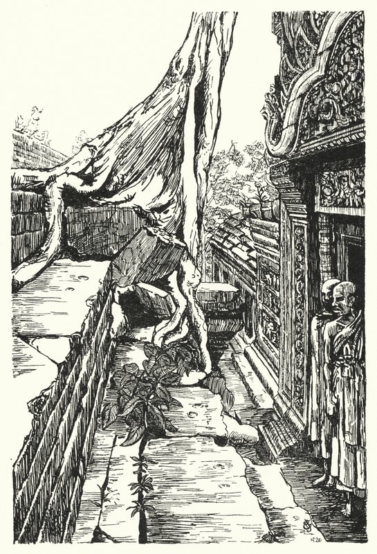 在第二层，Baphuon（雕刻）。 作者 皮埃尔·简纳拉特·德·比尔斯基