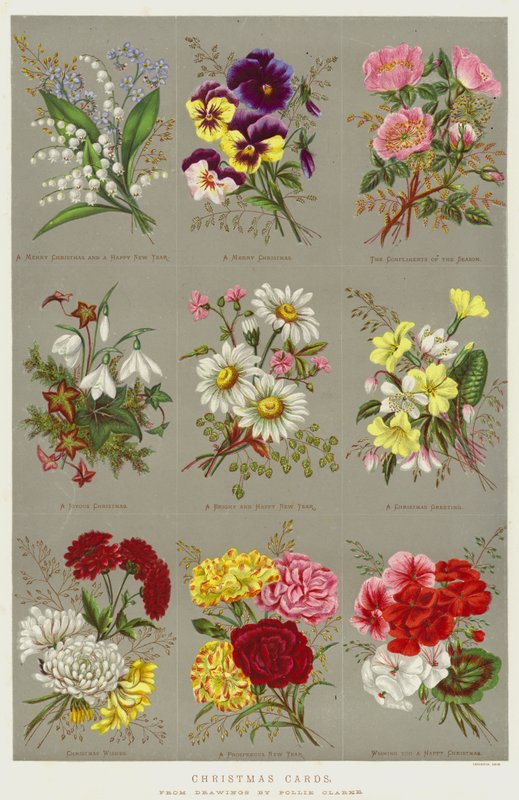 圣诞卡chromolitho 作者 波莉·克拉克