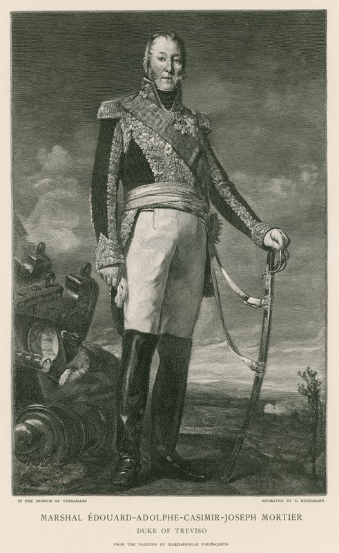 元帅Edouard Adolphe Casimir Joseph Mortier 作者 Ponce加缪。玛丽·尼古拉斯