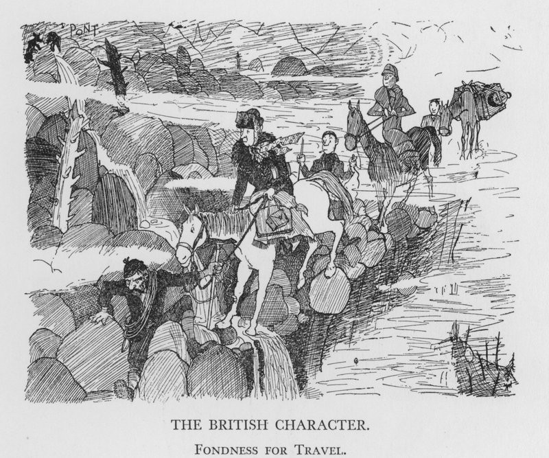 The British Character, Fondness for Travel (litho) 作者 蓬
