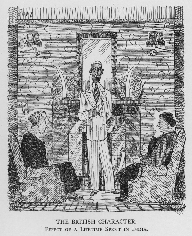 英国人的性格；在印度度过的一生的影响（石版）。 作者 蓬
