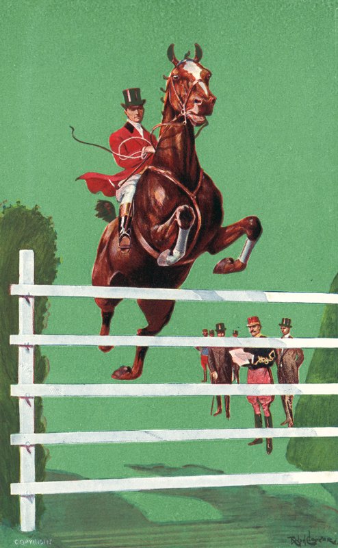 国际马展，奥林匹亚，伦敦，1908年6月（彩色平印）。 作者 拉尔夫·切弗