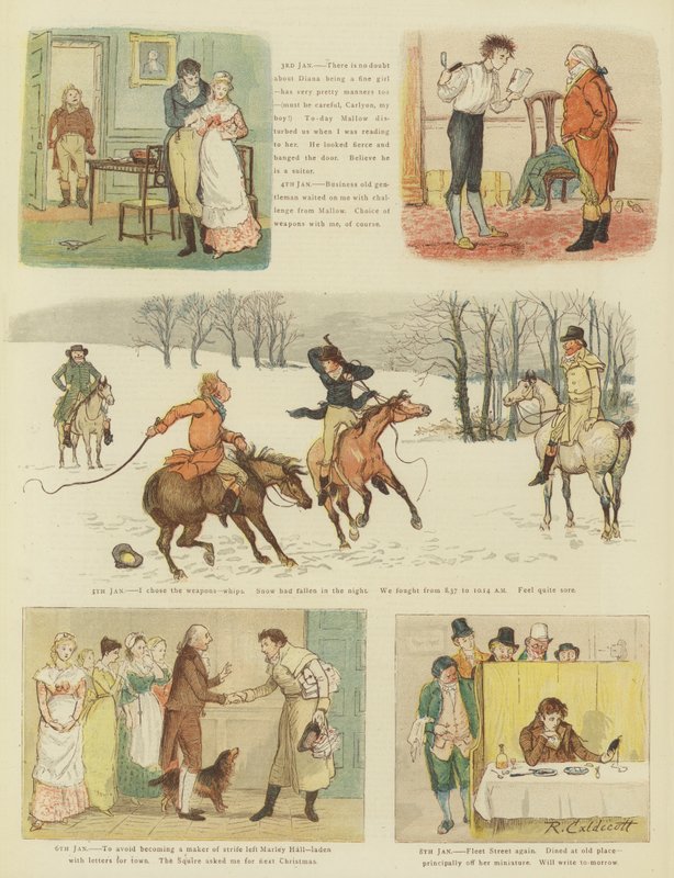 Carlyon先生的圣诞节（chromolitho） 作者 伦道夫·卡尔德科特