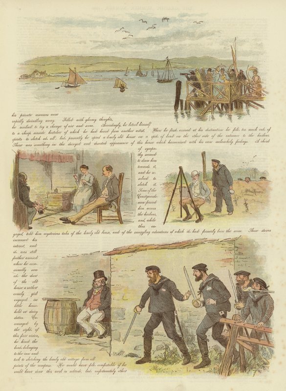 保罗和弗吉尼亚，或最后走私者（chromolitho） 作者 伦道夫·卡尔德科特