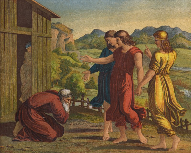 三位天使出现在亚伯拉罕身上 作者 拉斐尔（Raffaello Sanzio Raphael）