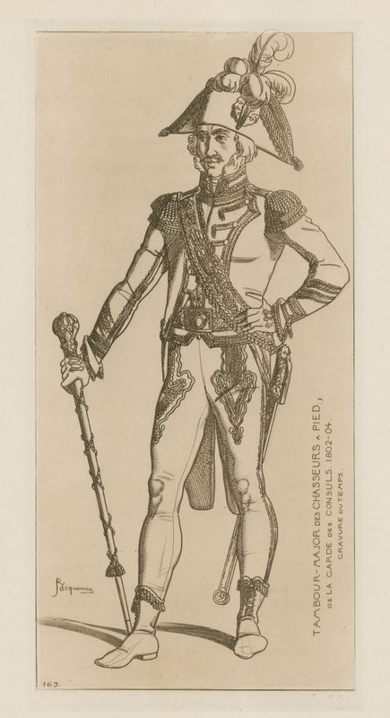 鼓的主要人物是领事卫士，1802-04 作者 拉斐尔·雅克敏（Raphael Jacquemin）