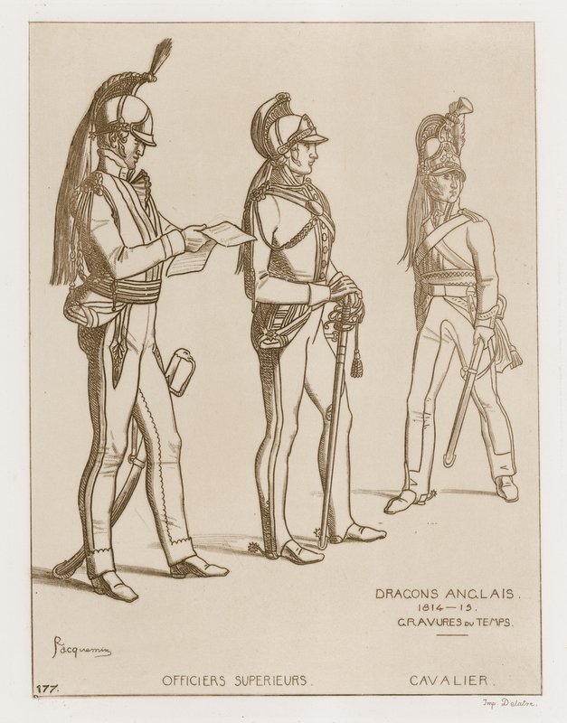 英国龙骑兵，1814-15 作者 拉斐尔·雅克敏（Raphael Jacquemin）
