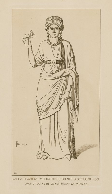 Galla Imperial Placidia，西方摄政，430。从蒙扎大教堂的象牙。 作者 拉斐尔·雅克敏（Raphael Jacquemin）