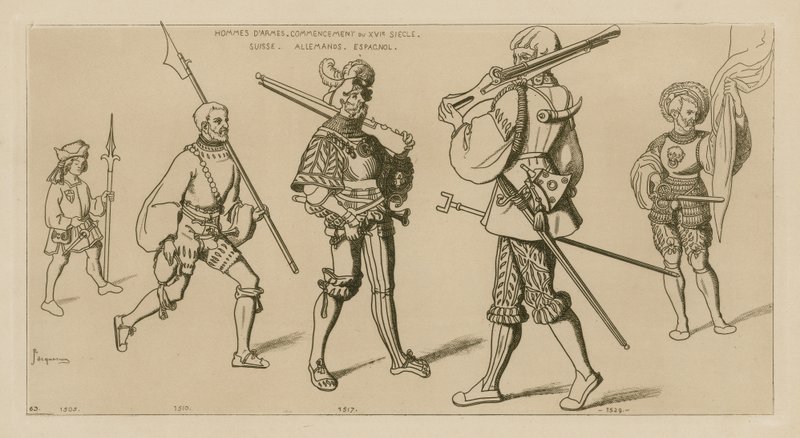 男人们武装起来，16世纪初 作者 拉斐尔·雅克敏（Raphael Jacquemin）