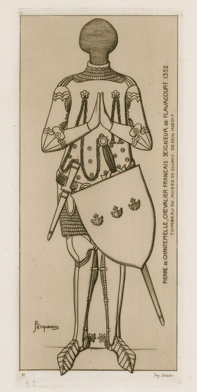 Pierre de Chantemelle，法国骑士，Flavacourt勋爵，1352年。 作者 拉斐尔·雅克敏（Raphael Jacquemin）