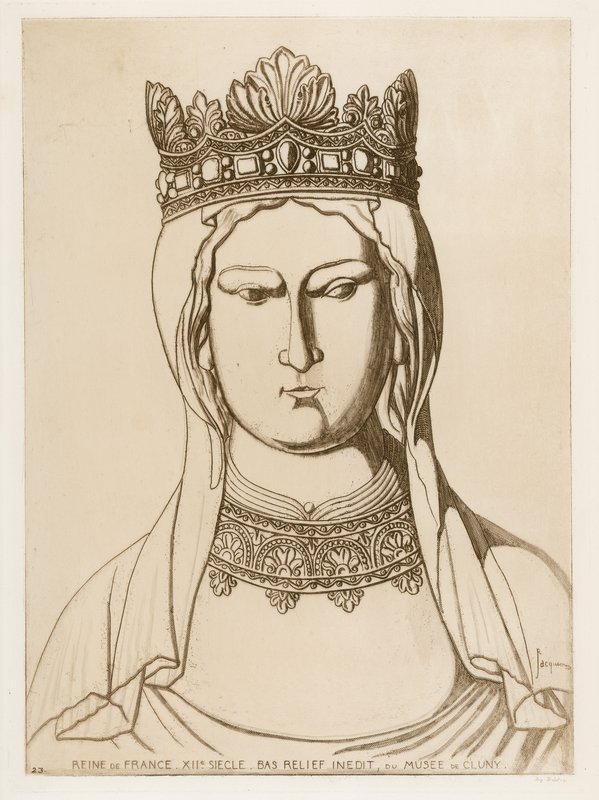 法国女王，12世纪 作者 拉斐尔·雅克敏（Raphael Jacquemin）