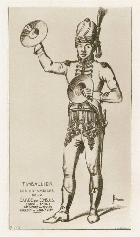 领事守卫的掷弹兵Timbalier（1800-1804） 作者 拉斐尔·雅克敏（Raphael Jacquemin）