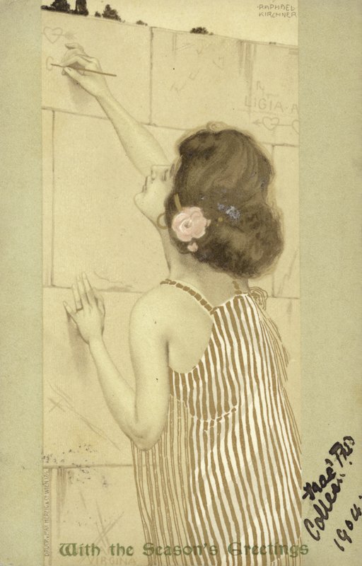 在墙壁上的女孩文字 作者 拉斐尔·基希纳（Raphael Kirchner）
