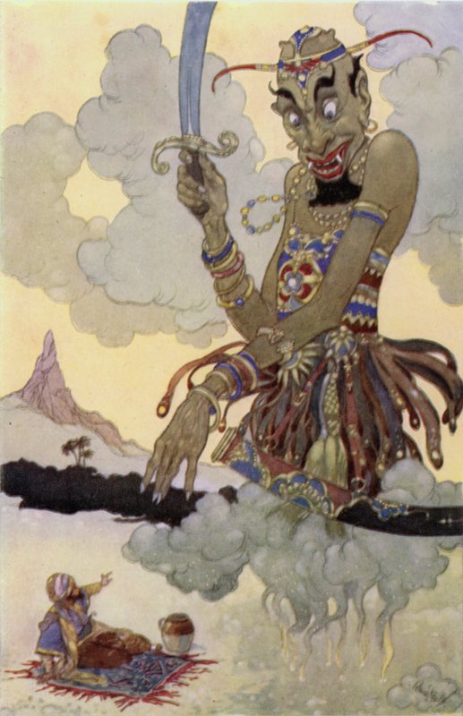愤怒的精灵》（彩色平版画 作者 雷内·布尔
