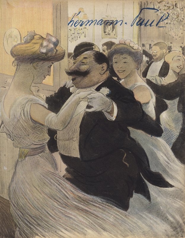 Ballroom dancing (colour litho) 作者 雷内·乔治·赫尔曼·保罗