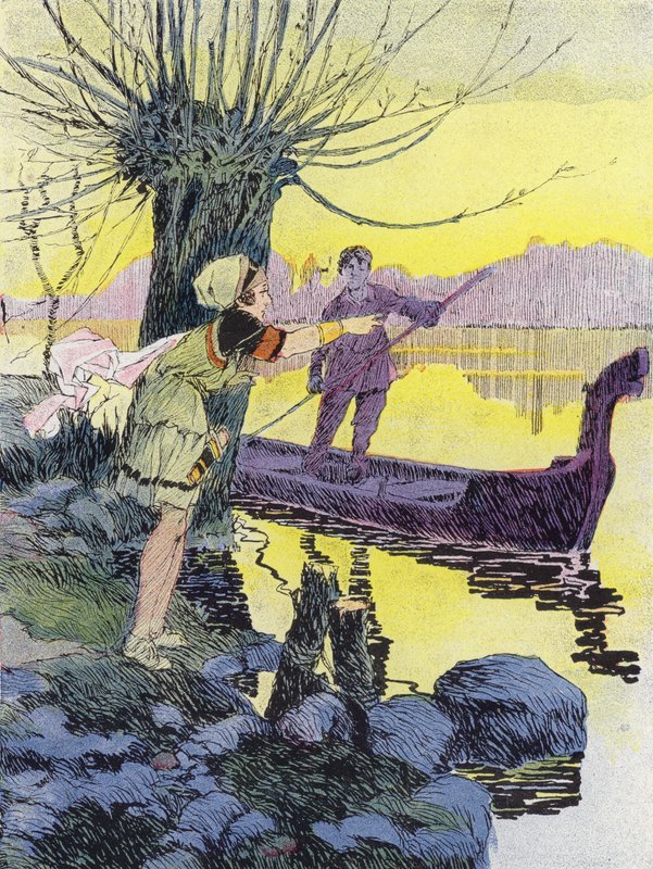 Une Petite Gauloise avant la Conquete Romaine (colour litho) 作者 雷内·文森特