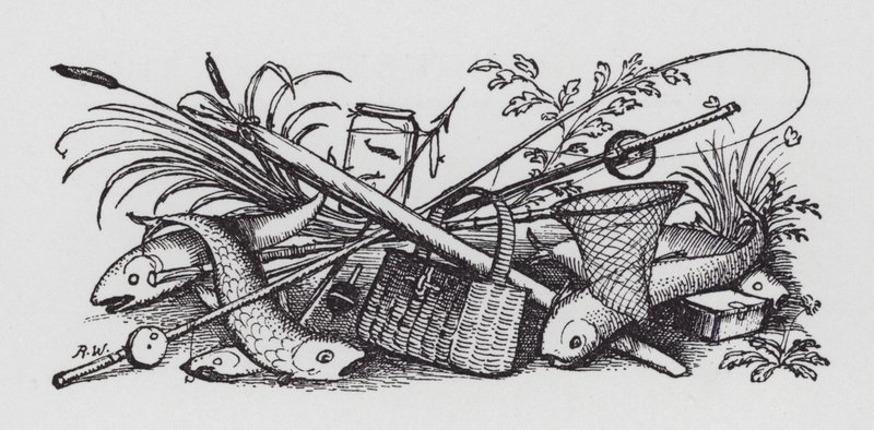 钓鱼（石版画） 作者 雷克斯（后）惠斯勒