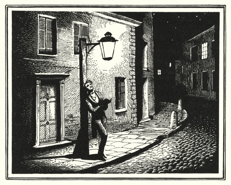 Hans Christian Andersen: The Old Street Lamp (litho) 作者 雷克斯（后）惠斯勒
