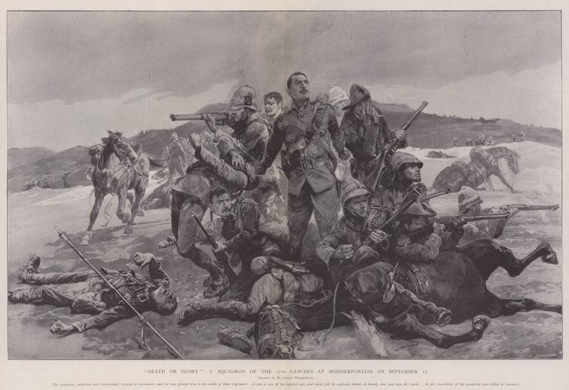 死亡或荣耀，9月17日在Modderfontein的第17枪骑兵的C中队 作者 理查德·卡顿·伍德维尔初级