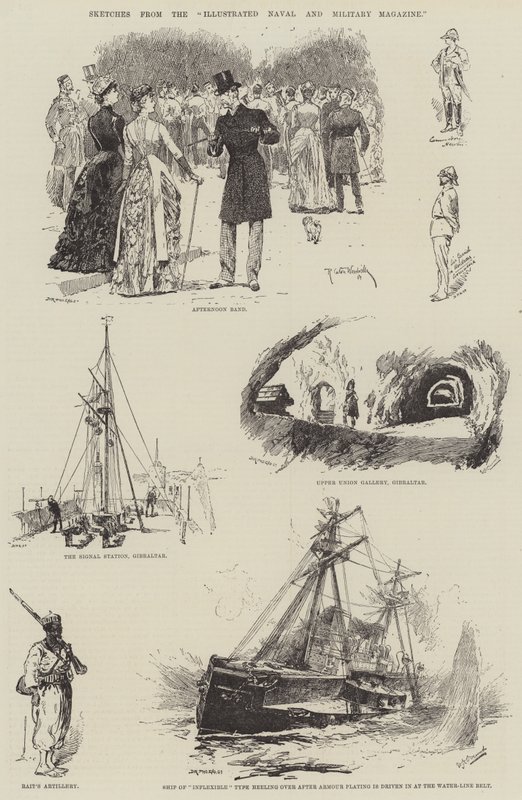来自Illustrated Naval and Military Magazine的草图 作者 理查德·卡顿·伍德维尔初级