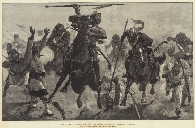 Tel-el-Kebir战役，第13届孟加拉枪骑兵追击逃亡者 作者 理查德·卡顿·伍德维尔初级