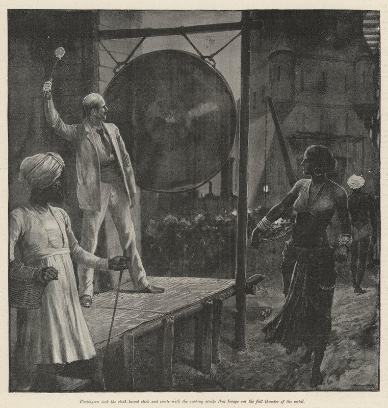 桥梁建造者，由Rudyard Kipling litho 作者 理查德·卡顿·伍德维尔初级