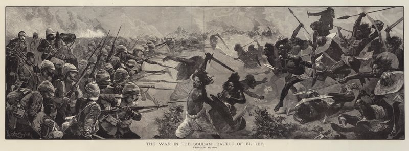 战争在Soudan，El Teb战役，1884年2月29日 作者 理查德·卡顿·伍德维尔初级
