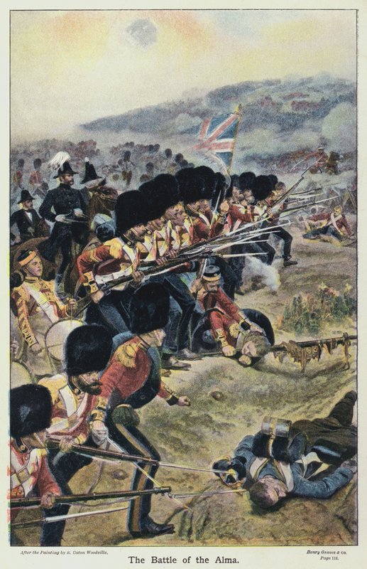 The Battle of the Alma (colour litho) 作者 理查德·卡顿二世（之后）伍德维尔