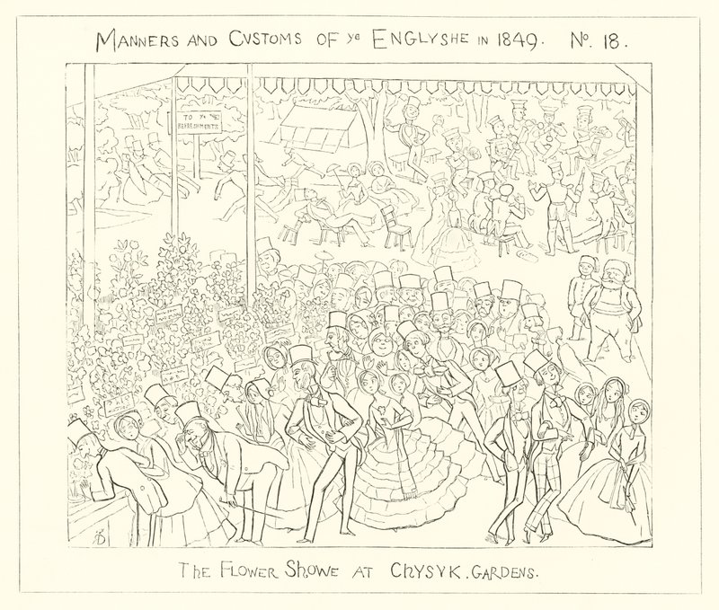 1849年，Chiswick花园的花展 作者 理查德·道尔