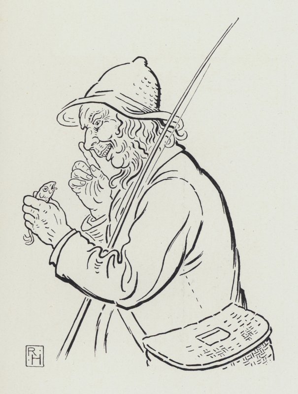 费舍尔和小鱼》（雕版画 作者 理查德·海威