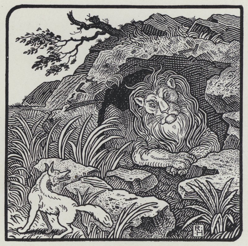 The Lion, The Fox And The Beasts (engraving) 作者 理查德·海威