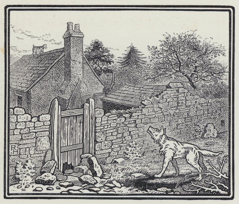 The Wolf And The Kid (engraving) 作者 理查德·海威