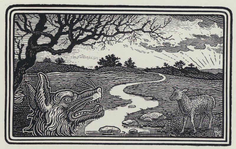 The Wolf And The Lamb (engraving) 作者 理查德·海威