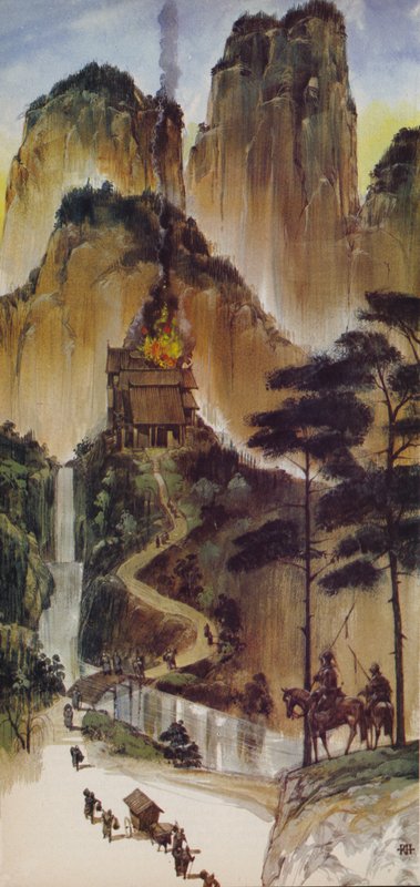 中国寺院（彩色石印） 作者 理查德·胡克