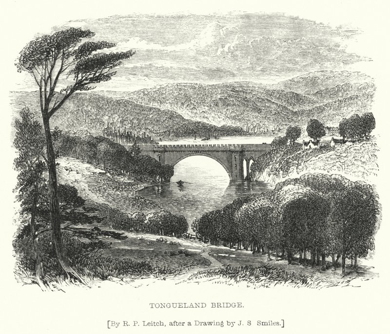Tongueland Bridge (engraving) 作者 理查德·普里恩（后）里奇