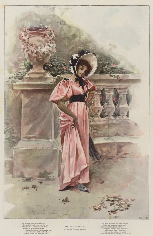 在露台（chromolitho） 作者 罗伯特·索伯