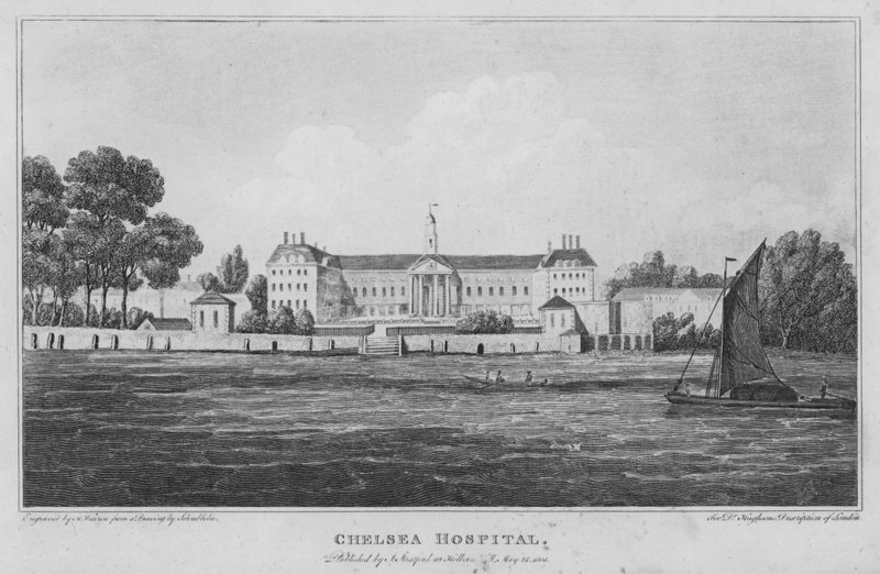 Chelsea Hospital (engraving) 作者 罗伯特·布莱默（Schnebbelie）