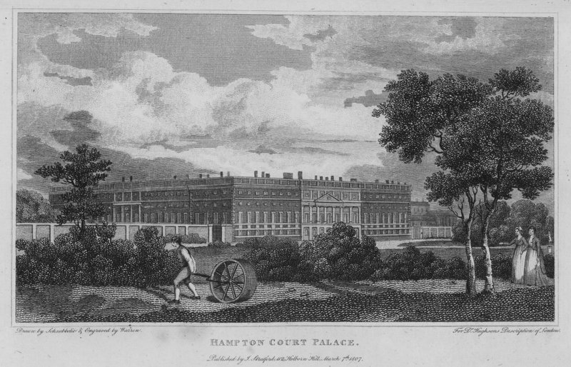 Hampton Court Palace (engraving) 作者 罗伯特·布莱默（Schnebbelie）