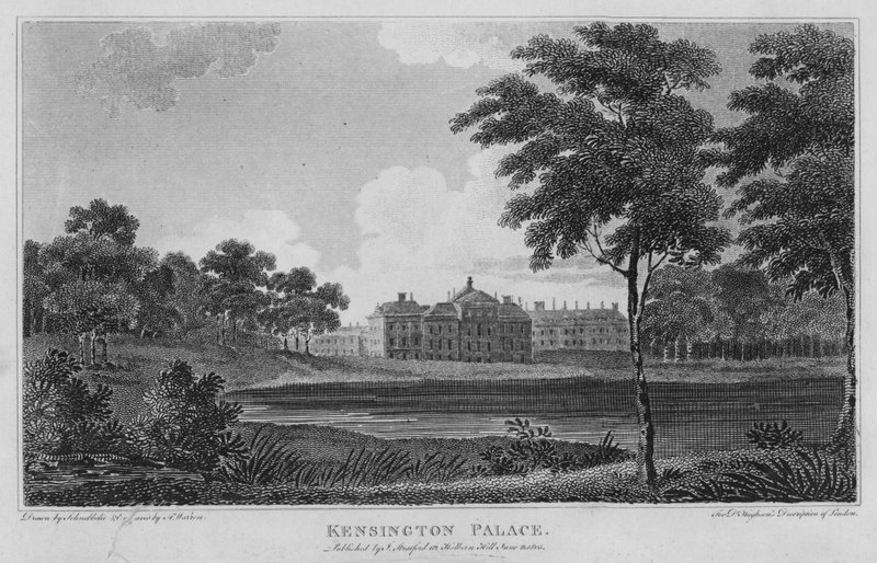 Kensington Palace (engraving) 作者 罗伯特·布莱默（Schnebbelie）