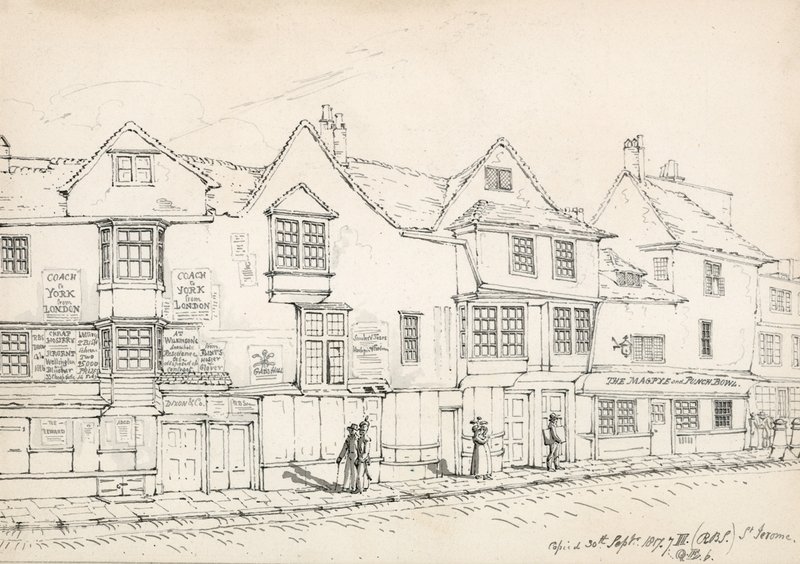 1817年伦敦Fenchurch街（纸上墨水） 作者 罗伯特·布莱默尔·施内伯贝利