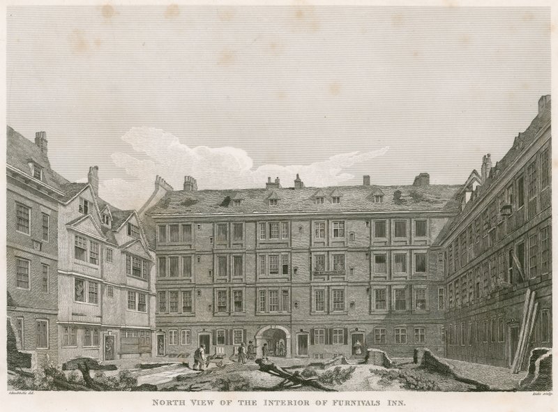 Furnival&39;s Inn，Holborn，伦敦内部的北视图 作者 罗伯特·布莱默尔·施内伯贝利